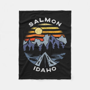 Salmon Idaho Gebirgsurlaub Camping Souvenir Fleecedecke
