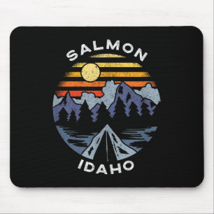 Salmon Idaho Mountains Urlaub Camping Souvenir  Mousepad