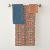 Salmon Oval Chains  Badhandtuch Set (Insitu)