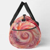 Salmon Pink Modern Abstract Swirling Duffle Bag (Rechts)