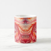 Salmon Pink Modern Abstract Swirling Kaffeetasse (Mittel)
