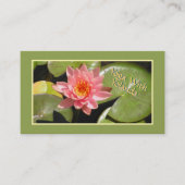 "SALMON-PINK WATER LILy" Visitenkarte (Vorderseite)