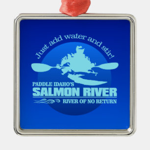 Salmon River (blau) Ornament Aus Metall