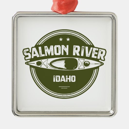 Salmon River Idaho Ornament Aus Metall (Vorne)