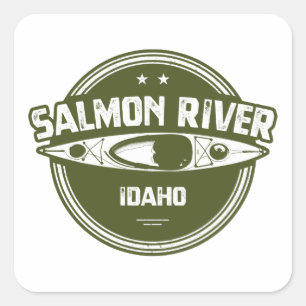 Salmon River Idaho Quadratischer Aufkleber