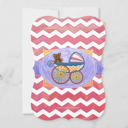 Salmon Swirl Baby Stuff Einladung (Vorderseite)