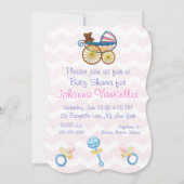 Salmon Swirl Baby Stuff Einladung (Rückseite)