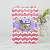 Salmon Swirl Baby Stuff Einladung (Stehend Vorderseite)