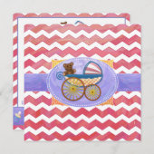 Salmon Swirl Baby Stuff Einladung (Vorne/Hinten)