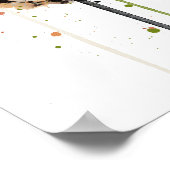 Salmon Uramaki Sushi Poster (Ecke)