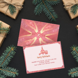 salmon winter christmas wish sunburtst mandala karte