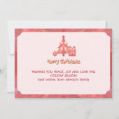 salmon winter christmas wish sunburtst mandala karte (Vorderseite)