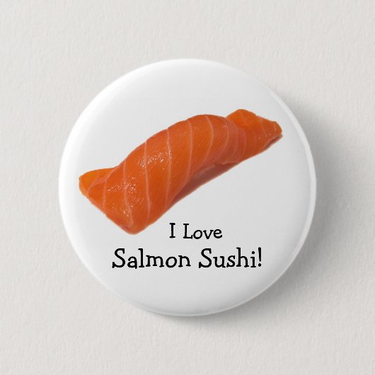 salmonsushi, I Liebe, Lachs Sushi! Button (Vorderseite)