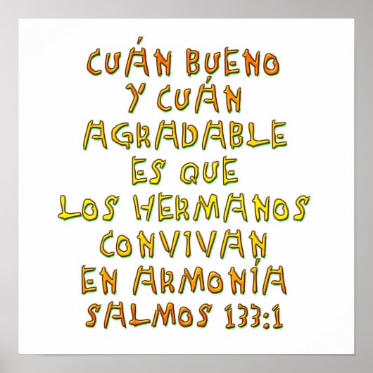 Salmos 133:1 poster (Vorne)