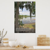 Salmos 1:1-3 (Kartell con Rio y Arbol) Poster (Küche)