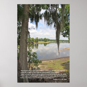 Salmos 1:1-3 (Kartell con Rio y Arbol) Poster