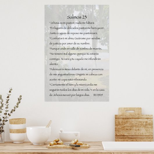 Salmos 23 Kartell Poster (Küche)