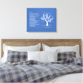 Salmos 23 - Psalm 23 Familienbaum, Leinwanddruck (Insitu (Schlafzimmer))