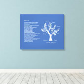 Salmos 23 - Psalm 23 Familienbaum, Leinwanddruck (Insitu (Holzboden))