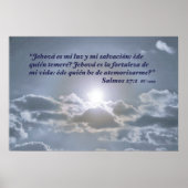 Salmos 27:1 con el Cielo Poster (Vorne)