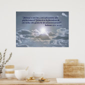 Salmos 27:1 con el Cielo Poster (Küche)