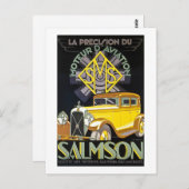Salmson Autombiles - Moteur D' Aviation Postkarte (Vorne/Hinten)