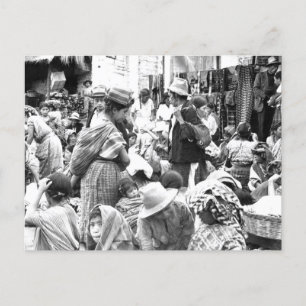 Salolá Markt Guatemala Vintages Foto Postkarte