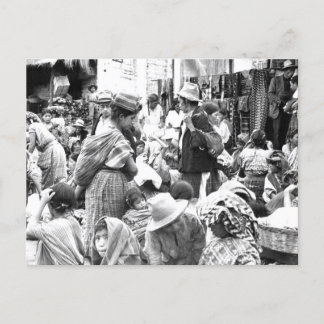 Salolá Markt Guatemala Vintages Foto Postkarte