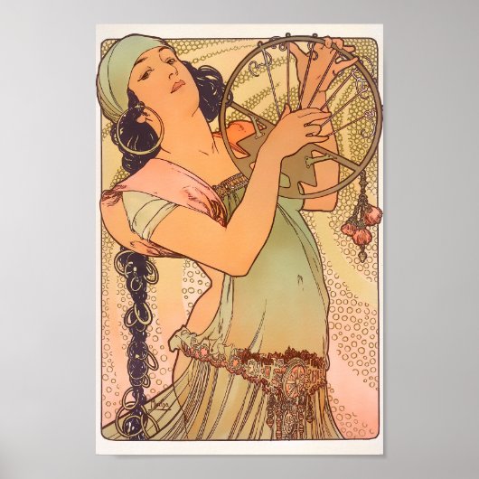 Salomé (1897) von Alphonse Mucha Durch eine Mauer Poster (Vorne)