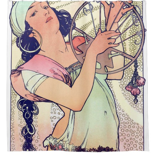 Salome, Alphonse Mucha Duschvorhang (Vorderseite)