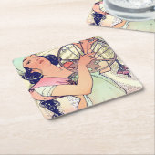 Salome, Alphonse Mucha Rechteckiger Pappuntersetzer (angewinkelt)