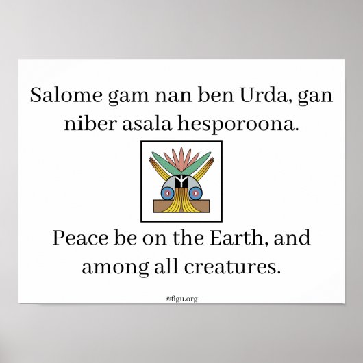 Salome Peace Symbol & Meditation Mantra Poster (Vorne)