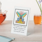 Salome Peace Symbol & Meditation Mantra Sockelschild (In SItu)