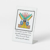 Salome Peace Symbol & Meditation Mantra Sockelschild (Vorderseite)