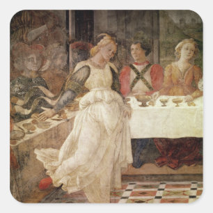 Salome tanzen am Fest der Herde Quadratischer Aufkleber