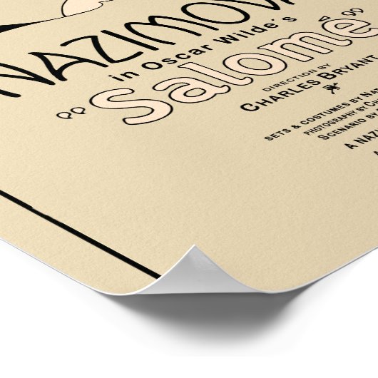 Salome Vintag Movie Poster (Ecke)