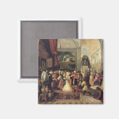 Salomon im Schatzamt des Tempels, 1633 Magnet (Vorderseite/Rückseite)