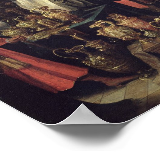 Salomon im Schatzamt des Tempels, 1633 Poster (Ecke)