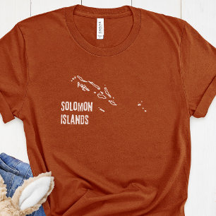 Salomon Island Landkarte Form Land an der Grenze T-Shirt