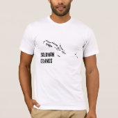 Salomon Island Landkarte Form Land an der Grenze T-Shirt (Vorderseite)