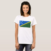 Salomon Islands Flag x Karte T - Shirt (Vorne ganz)