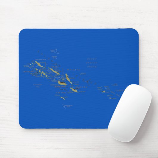 Salomon Islands Map Mousepad (Mit Mouse)