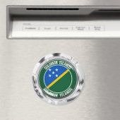 Salomon Islands Round Emblem Magnet (In Situ (Geschirrspüler))
