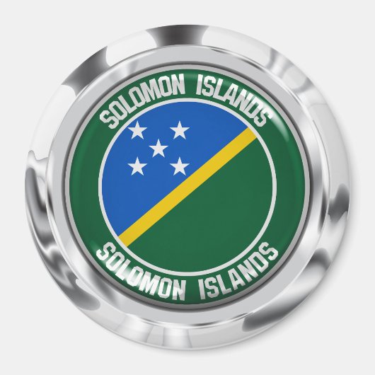 Salomon Islands Round Emblem Magnet (Vorne)