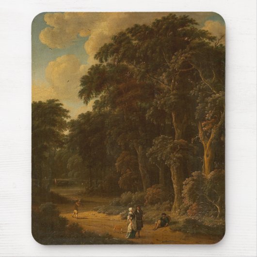 Salomon Rombouts - Waldlandschaft mit Wald... Mousepad (Vorne)