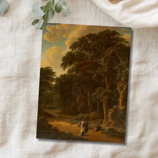 Salomon Rombouts - Waldlandschaft mit Wald... Postkarte