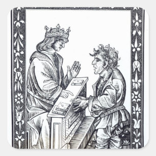 Salomon und Marcoul, Illustration aus Quadratischer Aufkleber