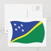 Salomonen Flagge Postkarte (Vorne/Hinten)