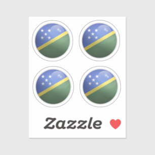 Salomonen Glänzender Kreis Flagge Aufkleber
