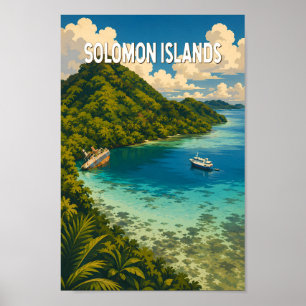 Salomonen Illustration Reise Kunst Vintage Poster